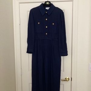 *NWT* ST JOHN COLLECTION Navy Knit Jumpsuit Size 16